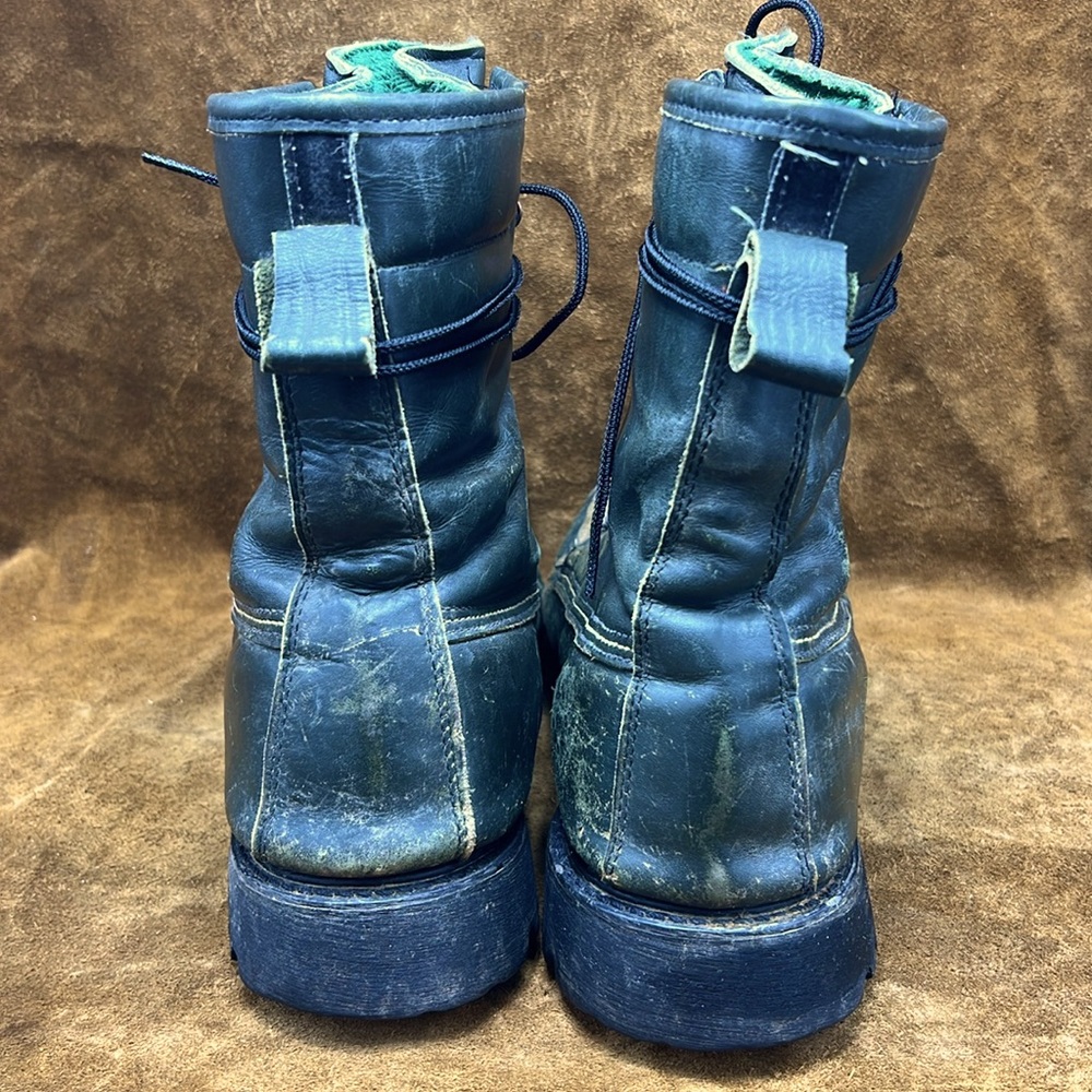 Rugged Incredible Hulk Vintage Green Leather Work Boots - Picture 7 of 12